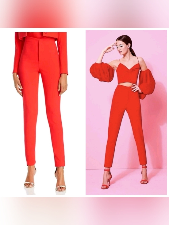 Alice + Olivia Pants - Alice + Oliva Lorinda Slim-Fit High-Waist Cropped Pant Size 4